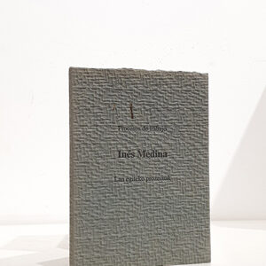 INES MEDINA. Procesos de trabajo - Lan egiteko prozesuak. Sala Rekalde, Bilbao, 2 al 29 de octubre, 1995 (catálogo exposición)