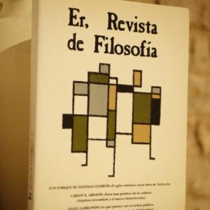 Er, Revista de filosofía. no. 27. Ver fotos para índice.