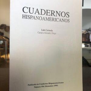 Cartas a Gerardo Diego. Cuadernos Hispanoamericanos.