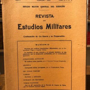 Revista de Estudios Militares. [Continuación de La Guerra y su preparación] Año I.- Tomo I.- No. 2.