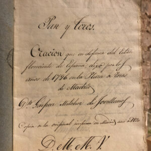 Pan y toros. Oración [apológica] que en defensa del estado floreciente de España [en el Reynado de Carlos IV], dixo por los años de 1796 en la Plaza de Toros de Madrid, D...