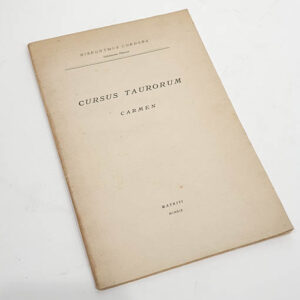 Cursus Taurorum. Carmen. [Biblingüe latín-español]