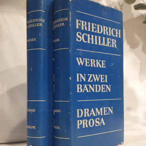 Werke in zwei bänden. I: Gedichte dramen. II: Dramen prosa. Obras de Schiller en dos tomos.