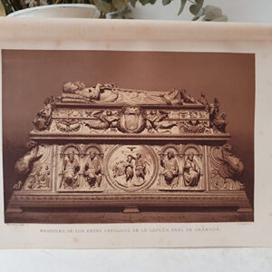 [Cromolitografía] Mausoleo de los Reyes Católicos D. Fernando y Dña. Isabel en Granada.
