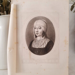[Grabado al acero] Retrato de Doña Isabel I.