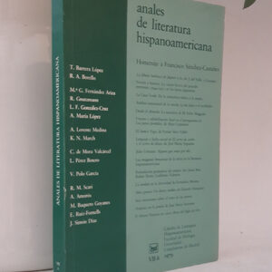 ANALES DE LITERATURA HISPANOAMERICANA. Nº VII-8. Homenaje a Francisco Sánchez-Castañer.