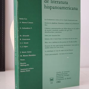 ANALES DE LITERATURA HISPANOAMERICANA. Nº 11.