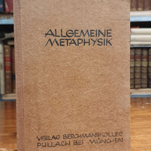 Allgemeine Metaphysik, Heft 2. Philosophische Hefte. (Als Manuskript).
