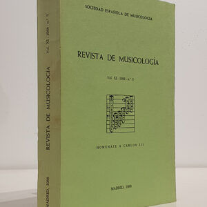 REVISTA ESPAÑOLA DE MUSICOLOGÍA.- Vol. XI. 1988  Nº 3.