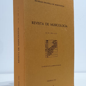 Revista de Musicología, vol. XV, 1992, nº 2-3 LA MÚSICA EN LA ABADÍA DE SILOS - Trabajos del I Simposio de Musicología Religiosa(Burgos - Silos, marzo de 1991)-Ismael FERNÁNDEZ DE LA CUESTA: Sobre la biblioteca musical de Silos-Miguel C. VIVANCOS O.S.B.: La biblioteca musical de Silos-Manuel C. DÍAZ Y DÍAZ: El escriptorio de Silos-Herminio GONZÁLEZ BARRIONUEVO: Los códices ?mozárabes? del archivo de Silos: aspectos paleográficos y semiológicos de su notación neumática-Carmen RODRÍGUEZ SUSO: El Manuscrito 9 del monasterio de Silos y algunos problemas relativos a la adopción de la liturgia romana en la Península Ibérica-Bernard RIBAY: Les Lamentations de Jeremie du ?Breviarium notatum? de Silos-Michel HUGLO: Le ?De musica? des Etymologies de saint Isidore de Séville daprès le manuscrit de Silos (Paris, B.N., nouv. acq lat. 2169)-Rosario ÁLVAREZ: La iconografía musical del Medievo en el monasterio de Santo Domingo de Silos-Dionisio PRECADO: Obras desconocidas de autores conocidos en los cantorales de SilosARTÍCULOS-Paloma Otaola: De la afinación pitagórica a la afinación justa en la teoría musical del siglo XVI: Bizcargui y Salinas-Juan Bautista VARELA DE VEGA: Gregorio Santiso Bermúdez. Datos para su biografía y corrección de tradicionales errores-Lothar SIEMENS HERNÁNDEZ: Una sonata para oboe y bajo atribuible a Luis Misón (S. XVIII)-María Salud ÁLVAREZ: José y Manuel Blasco de Nebra: la otra cara de la familia de Nebra Blasco-Clyde W. BROCKETT: Gottschalk in Biscay, Castille and Andalucía: A Man for All ClassesNOTICIAS-Noticias de 1991 y 1992-Índice general del tomo XV