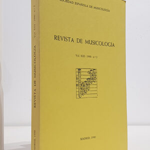 Revista de Musicología, vol. XIII, 1990, nº 2.