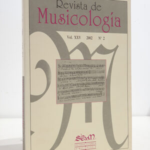 Revista de Musicología, vol. XXV, 2002, nº2 -Ángel Manuel OLMOS SÁEZ: La ubicación del texto literario en los cancioneros de los siglos XV y XVI. El uso del ennegrecimiento como ligadura-Amaya Sara GARCÍA PÉREZ: El temperamento en las teorías musicales de Salinas y Zarlino: uso y aplicación del mesolabio-Sandra MYERS BROWN: La música en San Francisco el Grande de Madrid: documentación para una aproximación histórica (1581-1936) (segunda parte)-Juan María SUÁREZ MARTOS: Luis Bernardo Jalón, maestro de capilla en la catedral de Sevilla (1643-1659)-Alejandro VER AGUILERA: Polifonía profana en la corte de Felipe IV y el Convento del Carmen de Madrid: el Libro de Tonos Humanos (1656)-Begoña LOLO: La tonadilla escénica, ese género maldito-Carl SLOANE: The Persistence of Meantone in the Iberian Peninsula-Pedro GONZÁLEZ CASADO: La Nana y las Siete canciones populares españolas de Manuel de Falla: un doble paradigmaREFLEXIONES-Enrique IGOA: Música para guitarra y orquesta en el cambio de siglo: Fantasías de Luis de Pablo y Jan Mayen de Enrique IgoaTEXTOS-Miguel Ángel PICÓ PASCUAL: El proceso inquisitorial del Padre EximenoTESIS DOCTORALES-Alberto VEINTIMILLA BONET: El clarinetista Antonio Romero y Andía (1815-1886)-Rosa ISUSI FAGOAGA: La música en la Catedral de Sevilla en el siglo XVIII: la obra de Pedro Rabassa y su difusión en España e Hispanoamérica-Carmen HERNÁNDEZ MOLERO: Postulados estéticos de las vanguardias musicales en España (1950-1970)NOTICIAS-Jornada Internacional de Estudio. "Rime e suoni per corde spagnole". Fonti per la chitarra barocca a Firenze. Biblioteca Riccardiana (José Máximo Leza)-17º Congreso de la Sociedad Internacional de Musicología (Albert Recasens y Miguel Ángel Marín)-Encuentro sobre Musicología y Música Contemporánea (Marta Cureses)-Tercer Symposium Internacional de Música de Tecla Española "Diego Fernández" (Luisa Morales)-Miguel QUEROL, in memoriam (Antonio Martín Moreno)607)RESEÑAS BIBLIOGRÁFICAS-José CLIMENT y Rodrigo MADRID. Manuel Narro Campos (1729-1776). Obras de tecla (Francisco Carlos Bueno Camejo)-Emilio CASARES RODICIO y Álvaro TORRENTE (eds.). La ópera en España e Hispanoamérica (Fernando Sans Rivière)-Rosa Mª CONDE LÓPEZ e Ignacio SAN JOSÉ LERA. Juan Guerrero Urreisti (1901-1980). Antología de la música coral (Xosé Aviñoa)-Maricarmen GÓMEZ MUNTANÉ. La música medieval en España (José López-Calo)-Antoni MIR I MARQUÈS y Joan PARETS I SERRA. La guitarra a Mallorca i els seus constructors. Joan MAIMÓ I VADELL: Bernat Juilà i Rosselló: una personalitat original i creativa (Xosé Aviñoa)