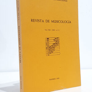 Revista de Musicología, vol. XII, 1989, nº 2ARTÍCULOS-Herminio González Barrionuevo: La grafía del sálicus en la notación mozárabe de tipo vertical-Rosario ÁLVAREZ y Guillermo ROSELLÓ: Hallazgo de tambores de la España islámica (siglos X al XIV)-Dionisio PRECIADO: Francisco Peñalosa versus Josquin Després-Antonio RAMÍREZ PALACIOS: El controvertido nombramiento de Francisco Correa de Arauxo como organista de San Salvador de Sevilla-Paul R. LAIRD: Fray Diego de Torrijos and the Villancico at San Lorenzo del Escorial, 1669 - 1691-Louis JAMBOU: Documentos relativos a los músicos de la segunda mitad del siglo XVII de las Capillas Reales y Villa y Corte de Madrid, sacados de su Archivo de Protocolos-José Ignacio PALACIOS SANZ: Los órganos de la catedral de Burgo de Osma-Anselmo ALONSO SORIANO, Bernardino MARRERO DEL TORO y José Luis SANCHO: El órgano de la Real Capilla del Palacio Nuevo de Madrid: noticias documentales-Carlos M. FERNÁNDEZ FERNÁNDEZ: Espectáculos, ópera y hospitales en España.TEXTOS MUSICALES-María A. ESTER SALA: Dos sonatas de Domenico Scarlatti: un tema abiertoBIBLIOGRAFÍA-Liliana BARRETO DE SEMENS: Información bibliográfica: 1987 (addenda) y 1988