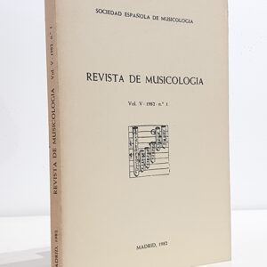 REVISTA ESPAÑOLA DE MUSICOLOGÍA.- Vol. V. Nº 1.