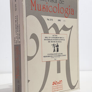 Revista de Musicología, vol. XVI, 1993, nº 3: Actas del XV Congreso de la Sociedad Internacional de Musicología, Madrid, 1992, "Culturas musicales del Mediterráneo", 3.  Study Session / Sesión de estudio I: La publicación de la música en el mundo ibérico - -Study Session / Sesión de estudio II: Procesos musicales interculturales y sus resultados: Iberia y América -- Study Session / Sesión de estudio III: Intercambios italo-íbéricos en la música instrumental del siglo XVIII -- Study Session / Sesión de estudio IV: Cambios en las tradiciones musicales profanas del Norte de África actual y del Oriente mediterráneo -- Study Session / Sesión de estudio V: Elementos griegos antiguos en las tradiciones musicales posteriores. In memoriam Otto Gombosi (1902-1955) --  Study Session / Sesión de estudio VI: La difusión de los instrumentos de cuerda: Norte de África, Península Ibérica y Nuevo Mundo  --  Study Session / Sesión de estudio VII: Croacia mediterránea y la cultura musical europea desde la Edad Media hasta 1800 --  Study Session / Sesión de estudio VIII: Texto y música en los cancioneros españoles y portugueses en torno a 1500  --  Study Session / Sesión de estudio IX: Texto y música en el motete medieval  --  Study Session / Sesión de estudio X: Tradiciones musicales litúrgicas y profanas de los judíos durante el período post-exilio (1492-1992)  --  Study Session / Sesión de estudio XI: La vida musical en el siglo XIX. La prensa contemporánea y la historia musical  -  Study Session / Sesión de estudio XII: Historia de la música balcánica en los siglos XVII y XVIII  -  Study Session / Sesión de estudio XIII: Relación entre la  investigación histórico-musical y la etnomusicología en Latinoamérica  --  Study Session / Sesión de estudio XIV: Liszt y la música mediterránea.
