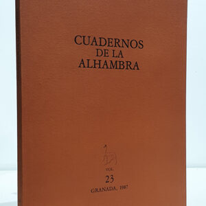 Cuadernos de la Alhambra. Vol. 23, 1987. [Juan A. Souto: Primeros resultados de una investigación sistemática en torno a la Mezquita Aljama de Zaragoza; J. NAVARRO: Arquitectura en el mobiliario cerámico andalusí; J.M. PUERTA: La Alhambra: Poder, arte, utopía; B. BRENTJES: El Palacio de Carlos V ]