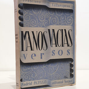 Manos vacías. Versos.