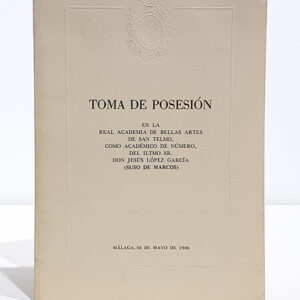 Toma de posesión en la Real Academia de Bellas Artes de San Telmo, como académico de número del Sr. Jesús López García (Suso de Marcos)
