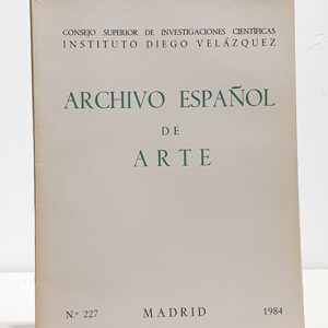 ARCHIVO ESPAÑOL DE ARTE, Nº 227. 1984.
