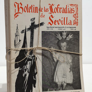 Boletín de las Cofradías de Sevilla. Año completo, 1975. Núms del 196 al 207 inc. 12 números.
